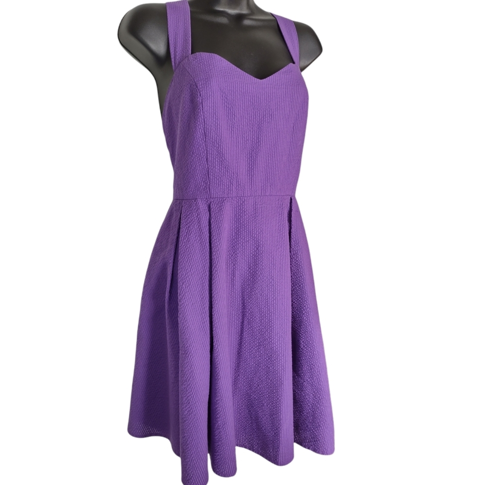 Lauren James "The Livingston Dress" Purple Seersucker sz Med, sold out o…